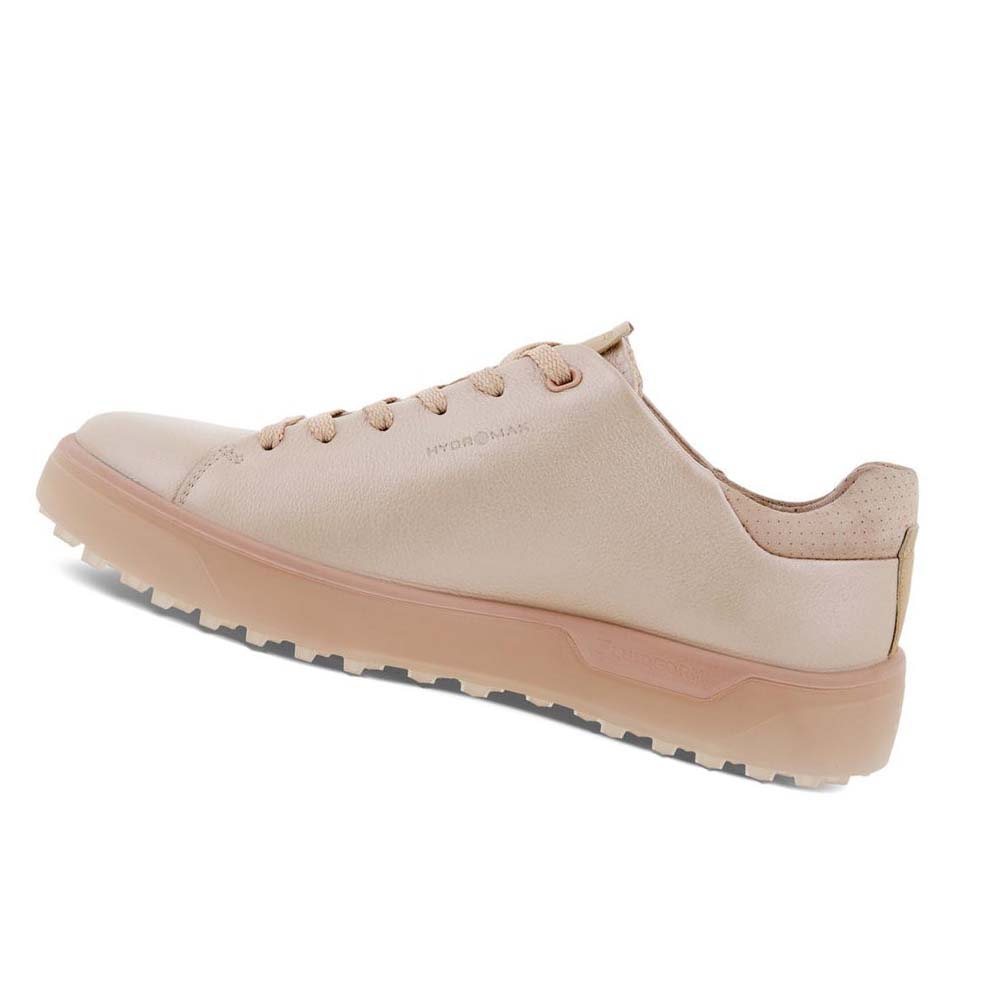 Women's Ecco Tray Laced Golf Shoes Pink | USA 134OKI